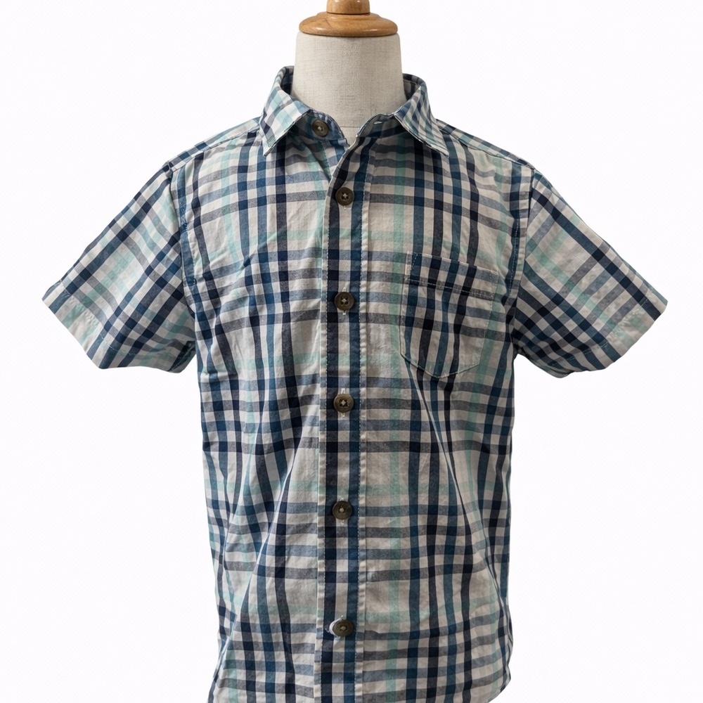 Wrangler Boys Plaid Button-Down Shirt – Size 4T